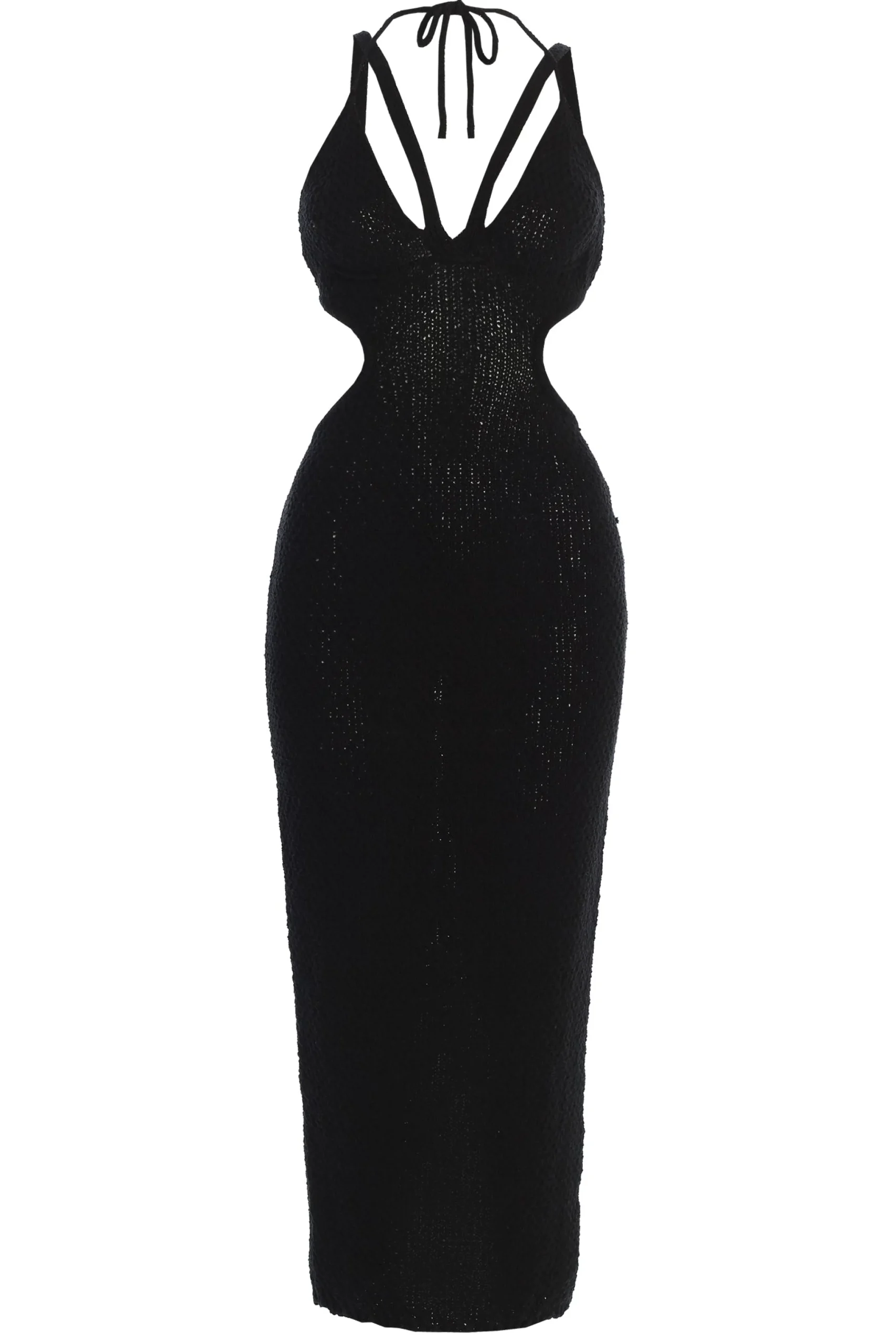 Black Serenity Cutout Midi Dress*JLUXLABEL Fashion