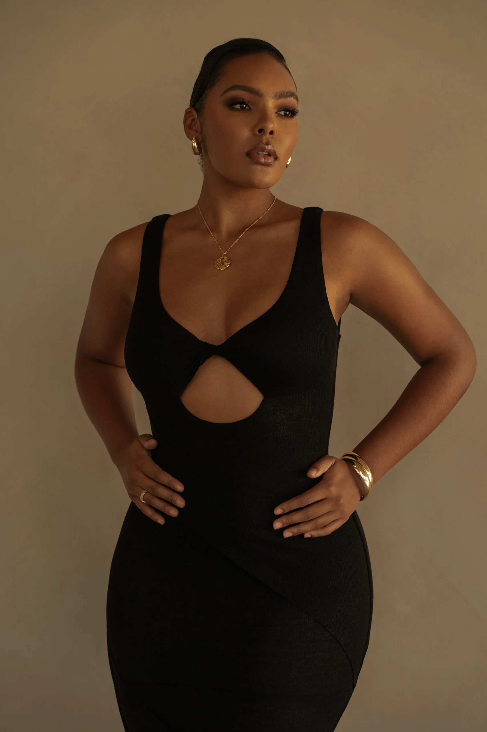 Black Shift Of Feelings Midi Dress*JLUXLABEL Best