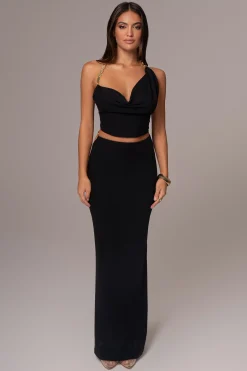 Black Skye Knit Skirt Set*JLUXLABEL Outlet