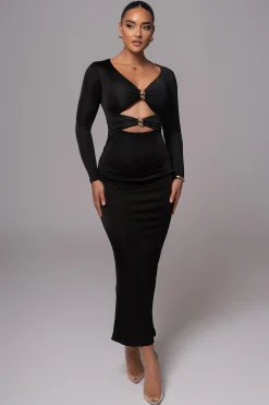 Black Soiree Cutout Maxi Dress*JLUXLABEL Outlet