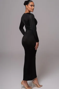 Black Soiree Cutout Maxi Dress*JLUXLABEL Outlet