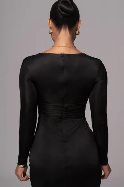 Black Soiree Cutout Maxi Dress*JLUXLABEL Outlet