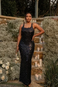 Black Sparkling Moments Sequin Maxi Dress*JLUXLABEL Hot