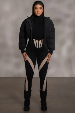 Black Stassie Ribbed Jacket*JLUXLABEL Hot