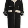 Black Suede And Sherpa Reversible Coat*JLUXLABEL New