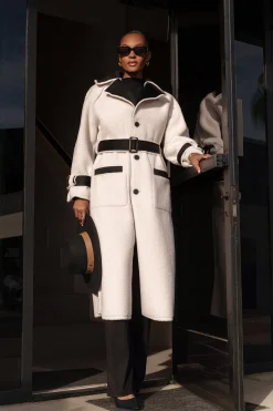 Black Suede And Sherpa Reversible Coat*JLUXLABEL New