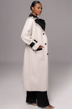 Black Suede And Sherpa Reversible Coat*JLUXLABEL New