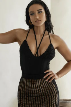 Black Summer Bliss Crochet Set*JLUXLABEL Best