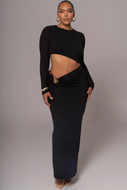 Black Summer Romance Cutout Dress*JLUXLABEL New