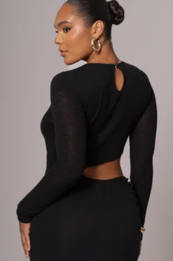 Black Summer Romance Cutout Dress*JLUXLABEL New