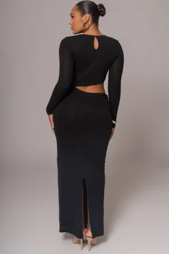 Black Summer Romance Cutout Dress*JLUXLABEL New