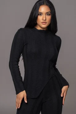 Black Take A Chance Ribbed Pant Set*JLUXLABEL Outlet