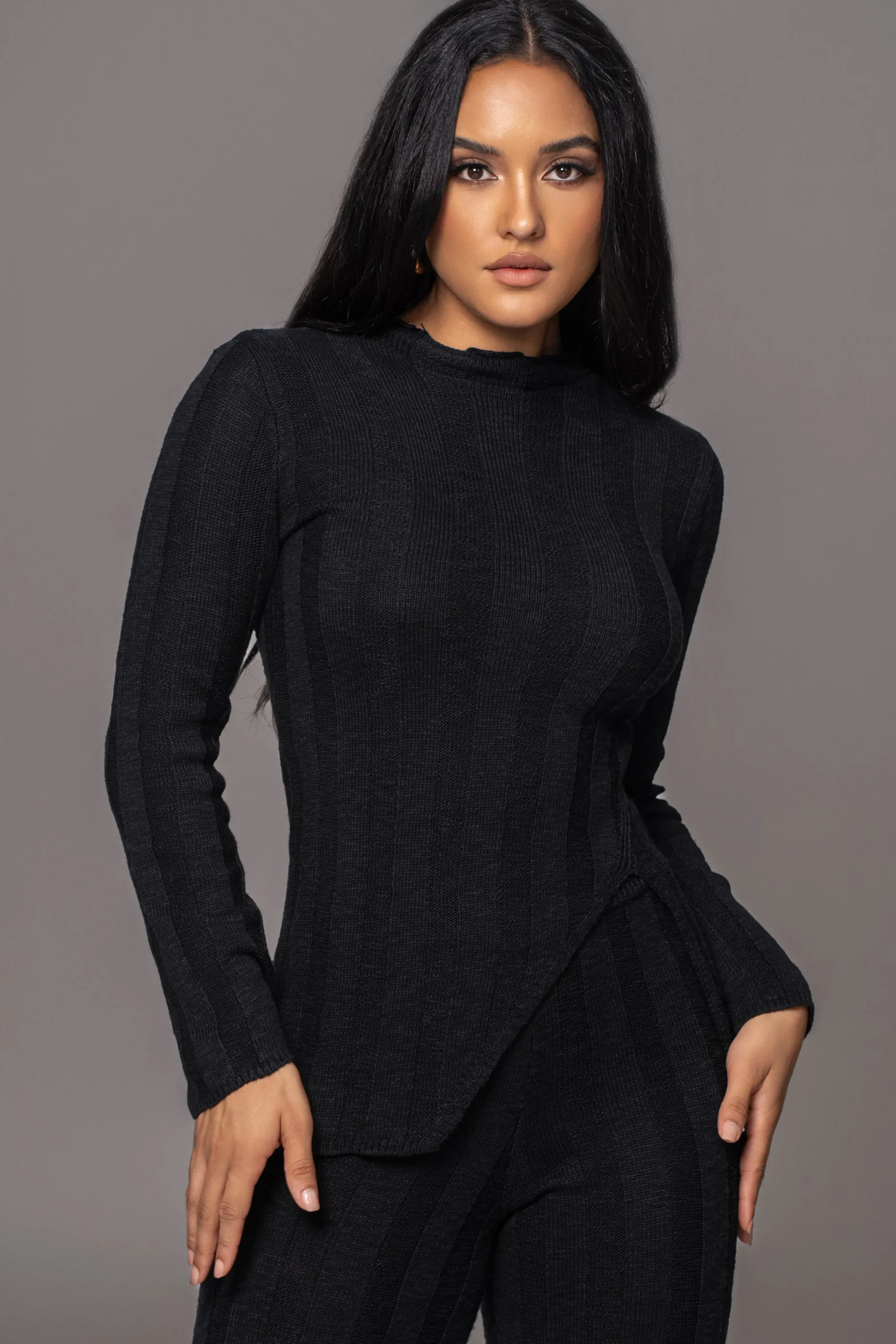 Black Take A Chance Ribbed Pant Set*JLUXLABEL Outlet