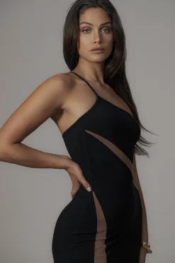 Black Wanderlust One Shoulder Dress*JLUXLABEL Sale