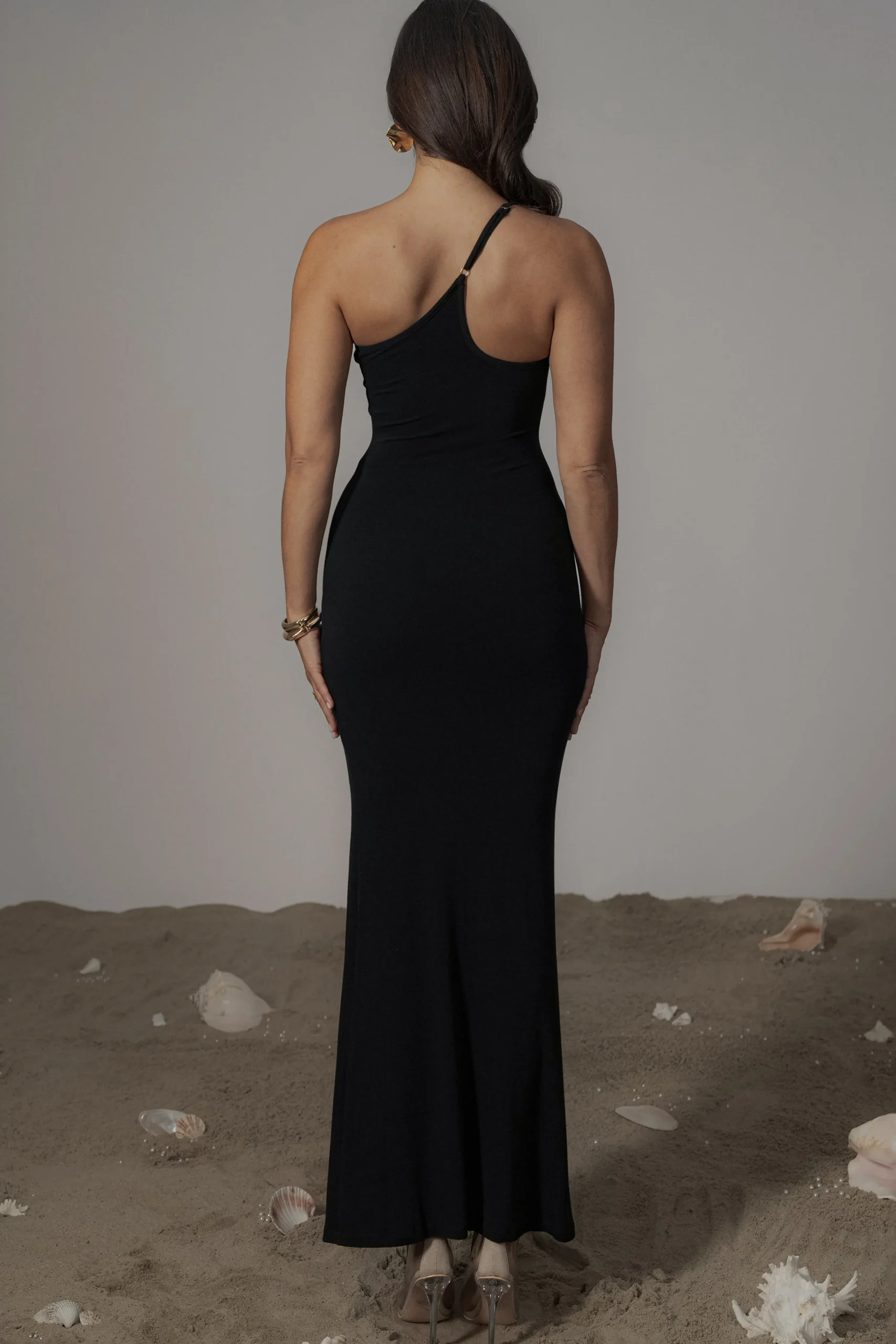 Black Wanderlust One Shoulder Dress*JLUXLABEL Sale
