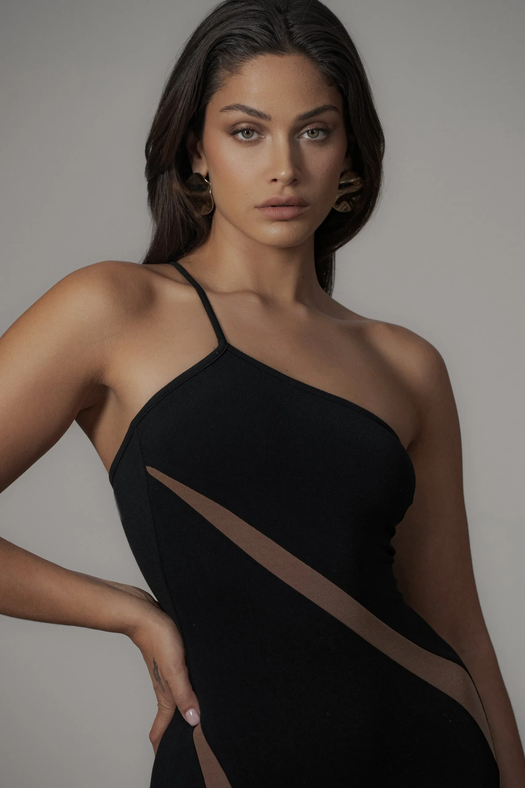 Black Wanderlust One Shoulder Dress*JLUXLABEL Sale