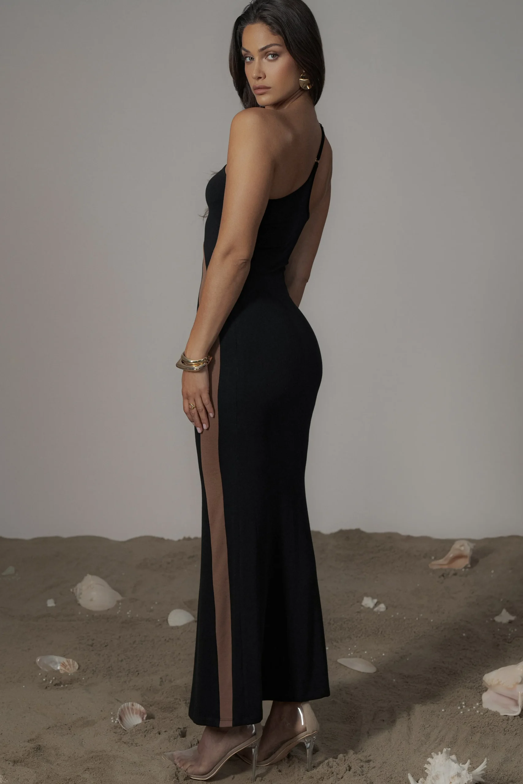 Black Wanderlust One Shoulder Dress*JLUXLABEL Sale