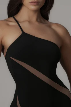 Black Wanderlust One Shoulder Dress*JLUXLABEL Sale