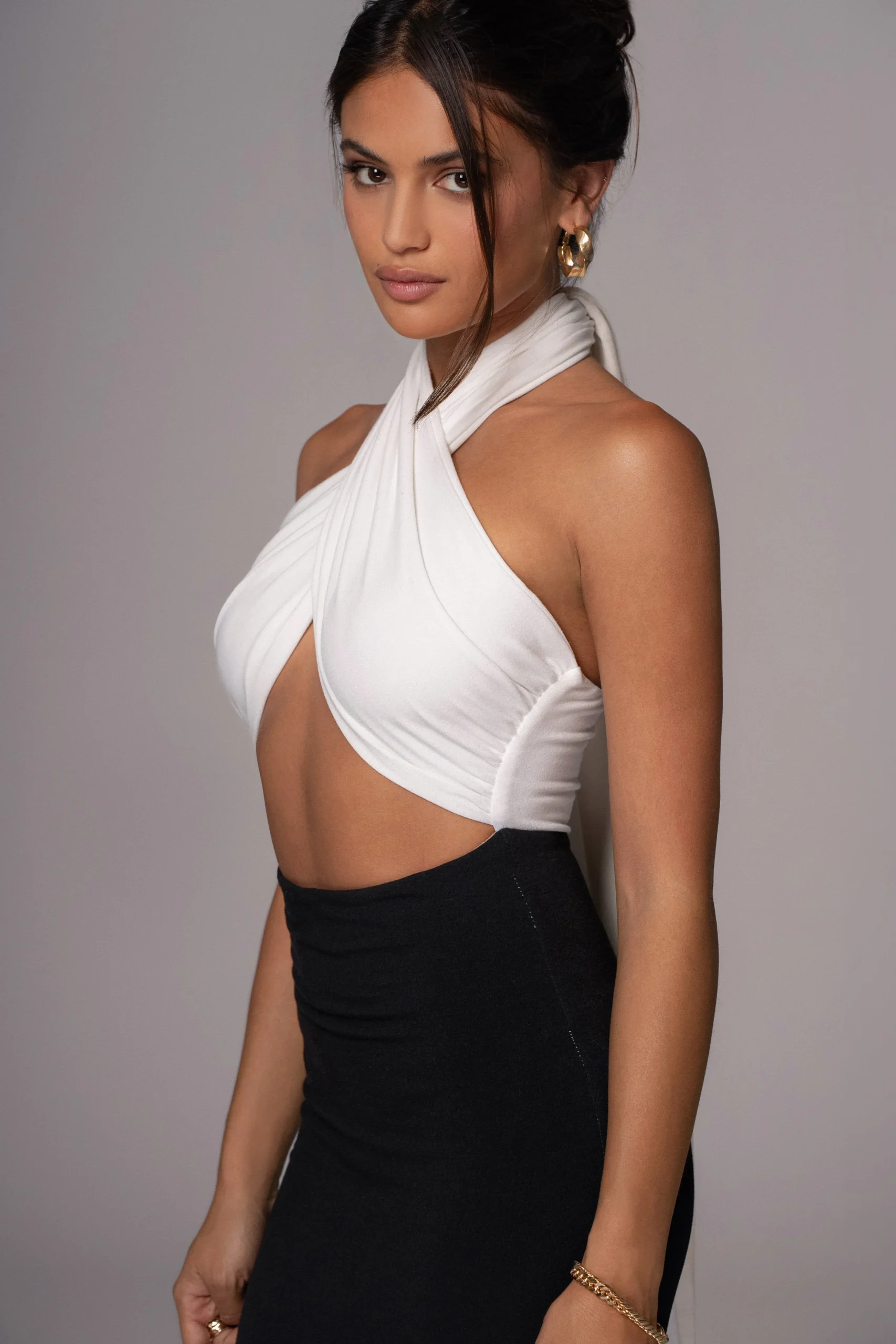 Black/Beige Dominic Reversible Maxi Dress*JLUXLABEL Online