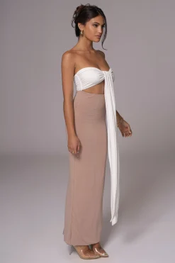 Black/Beige Dominic Reversible Maxi Dress*JLUXLABEL Online