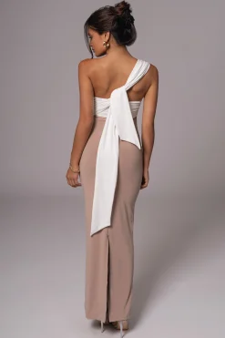 Black/Beige Dominic Reversible Maxi Dress*JLUXLABEL Online