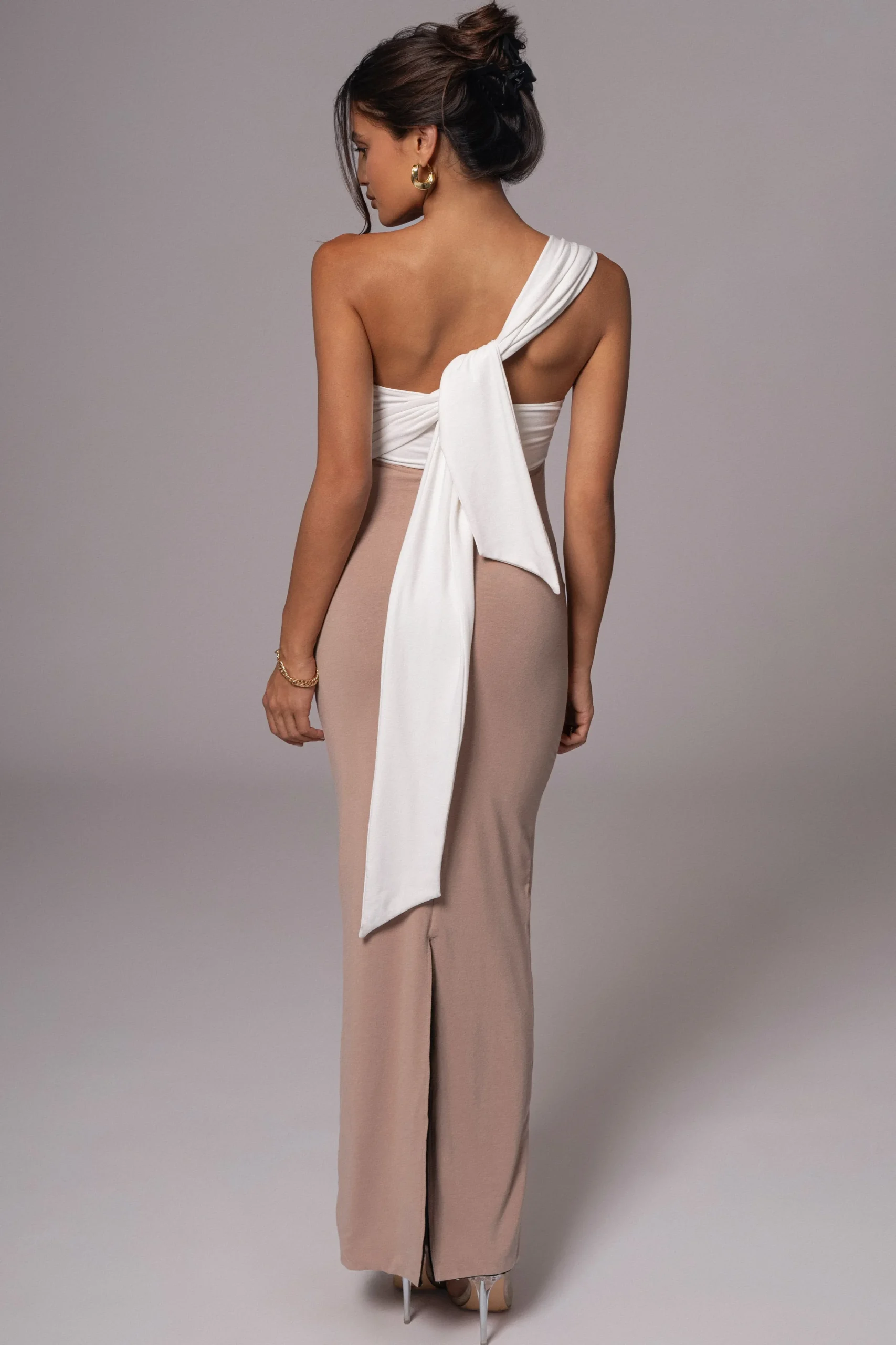 Black/Beige Dominic Reversible Maxi Dress*JLUXLABEL Online