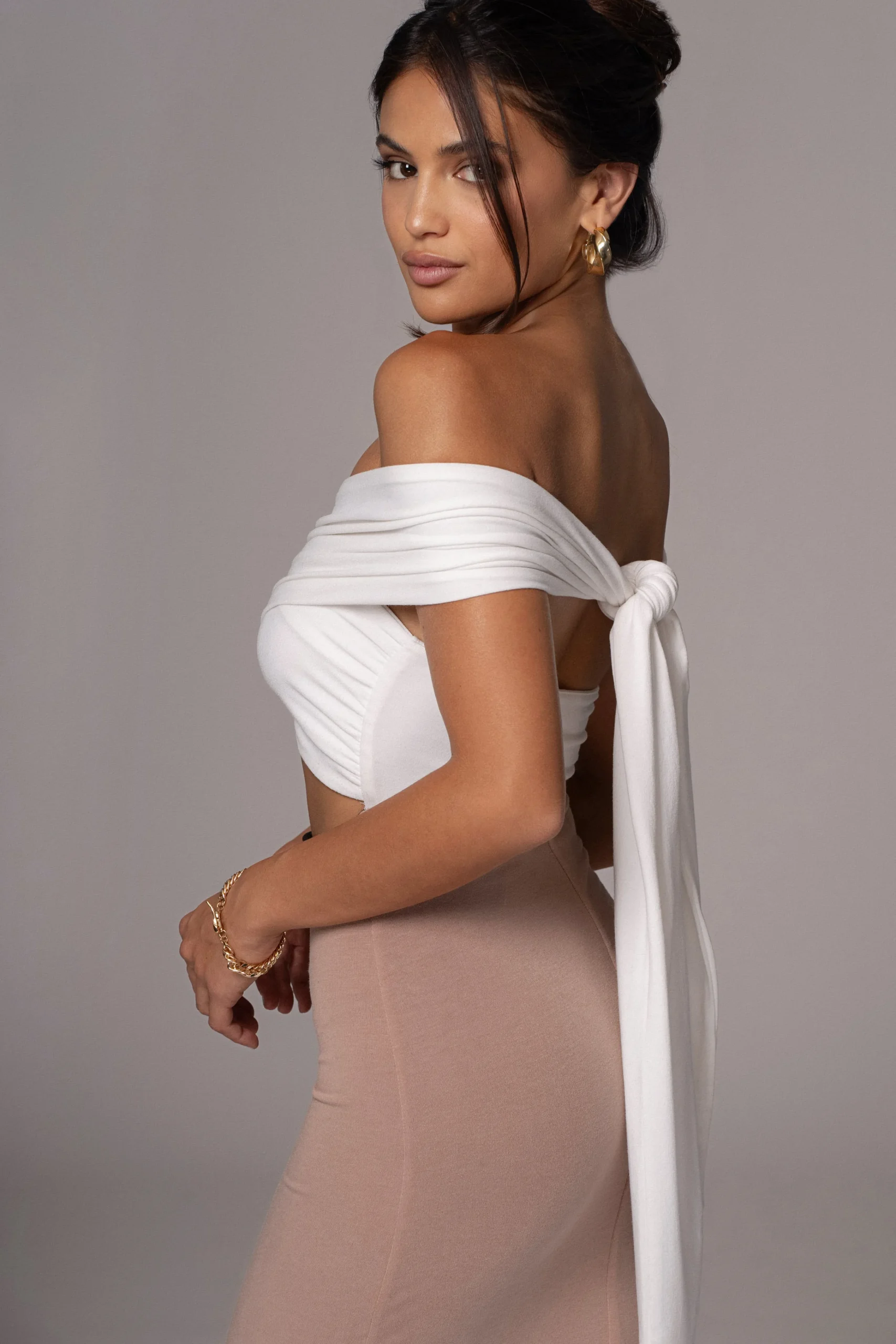 Black/Beige Dominic Reversible Maxi Dress*JLUXLABEL Online