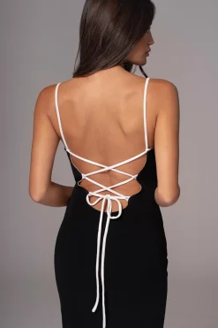 Black/Beige Katia Reversible Dress*JLUXLABEL Outlet