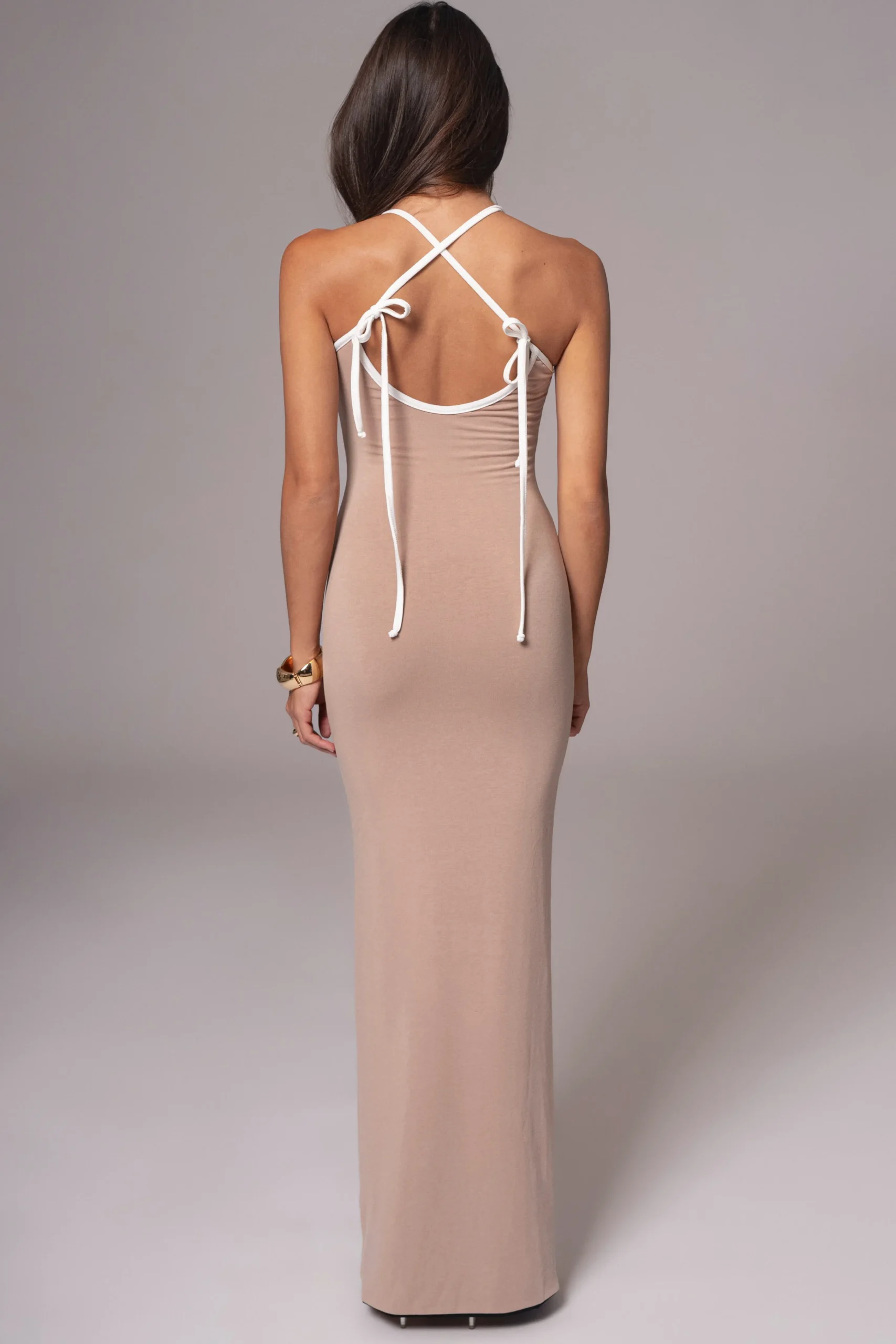 Black/Beige Shawna Reversible Maxi Dress*JLUXLABEL Outlet