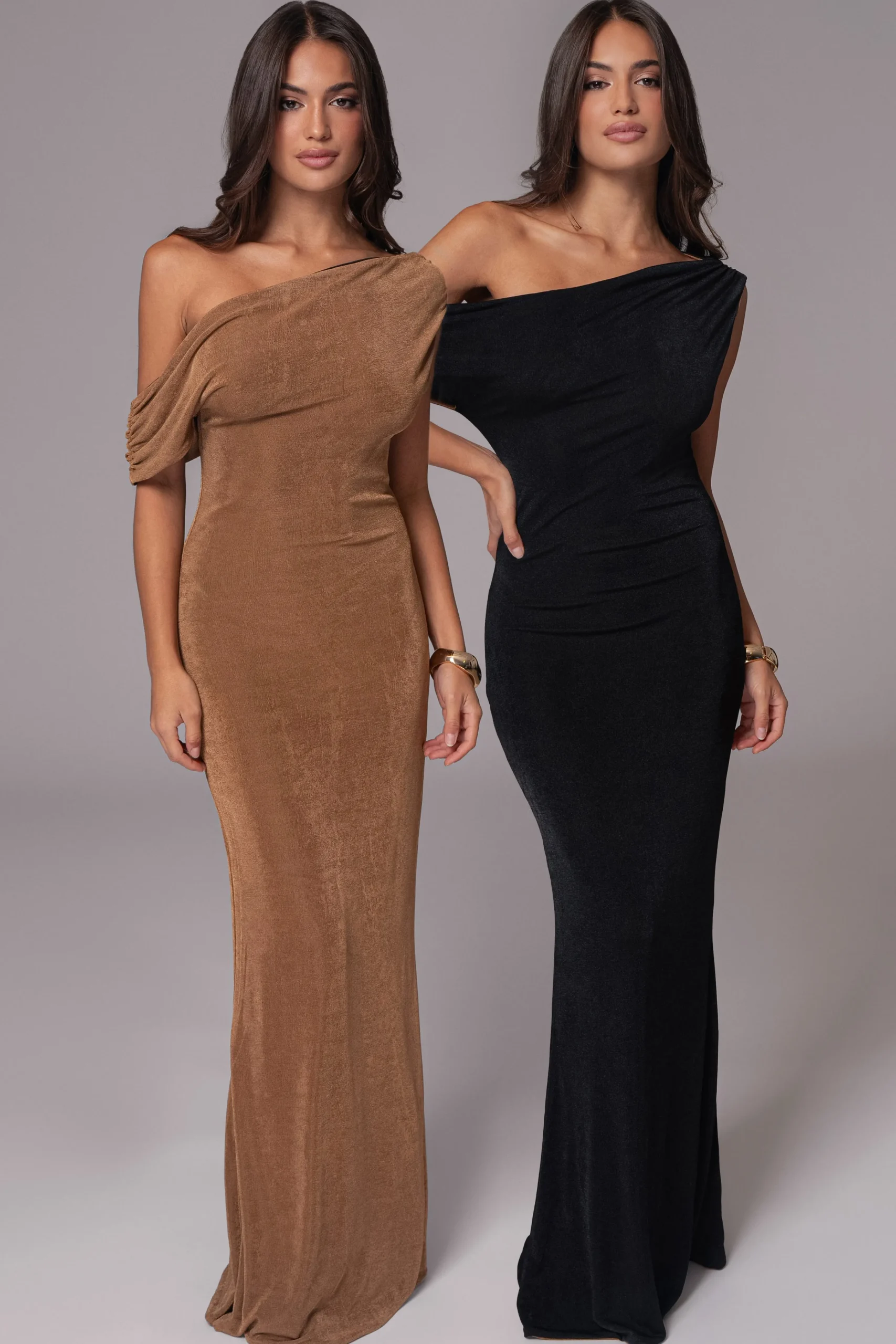 Black/Brown Classic Elegance Reversible Maxi Dress*JLUXLABEL Discount