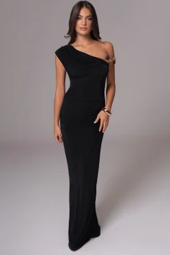 Black/Brown Classic Elegance Reversible Maxi Dress*JLUXLABEL Discount