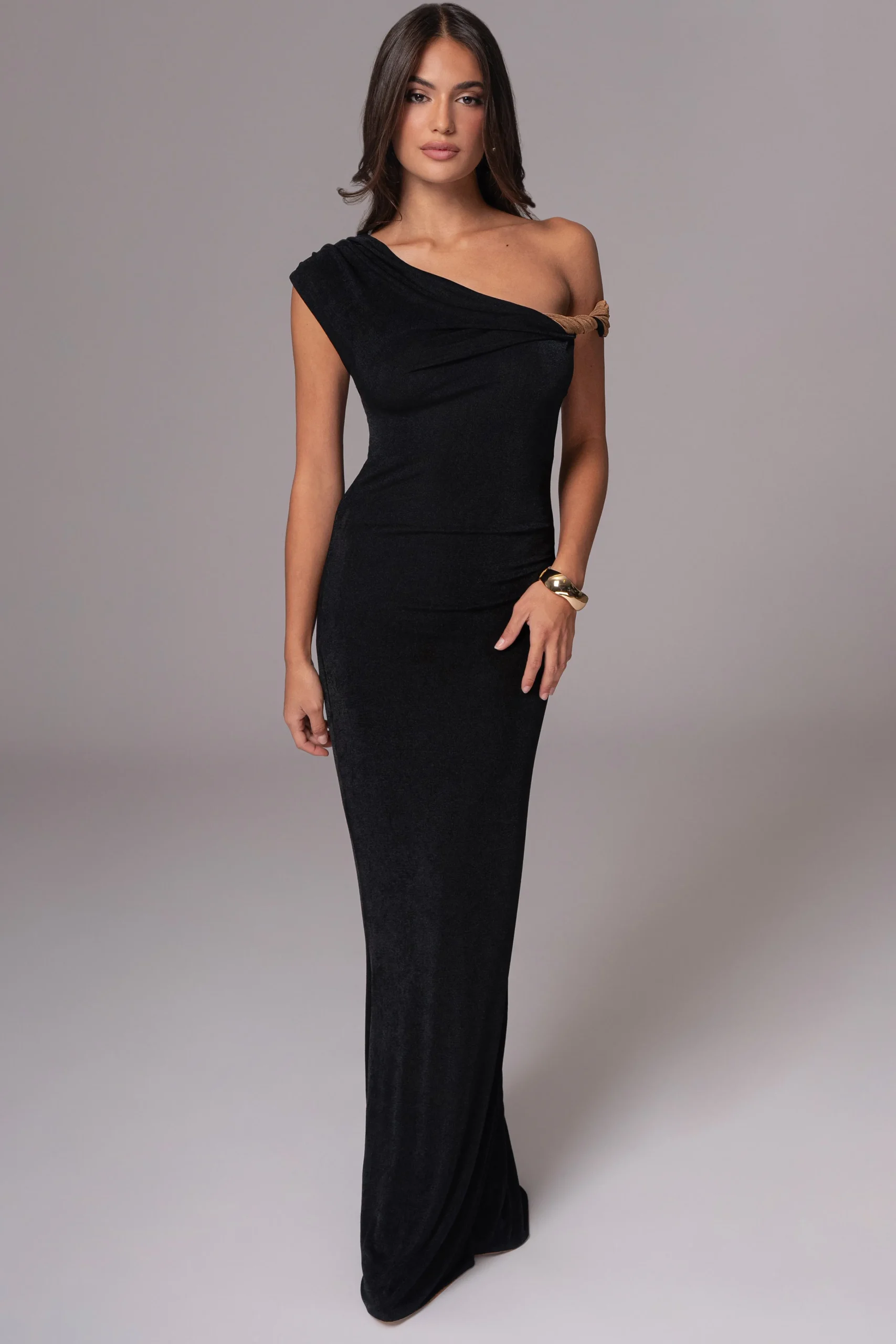 Black/Brown Classic Elegance Reversible Maxi Dress*JLUXLABEL Discount