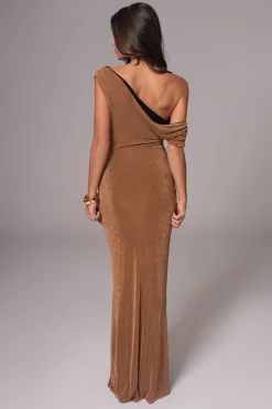 Black/Brown Classic Elegance Reversible Maxi Dress*JLUXLABEL Discount