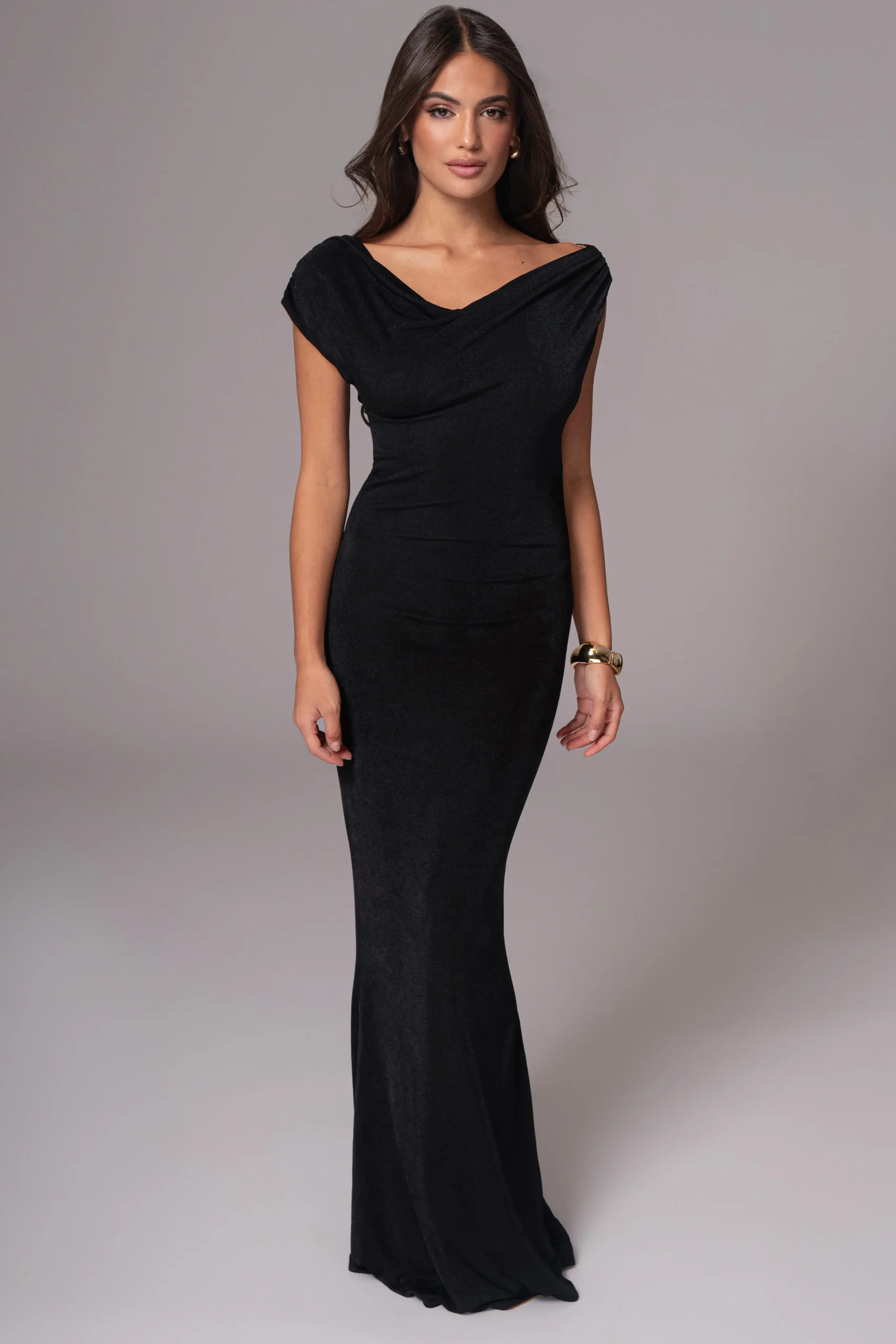 Black/Brown Classic Elegance Reversible Maxi Dress*JLUXLABEL Discount