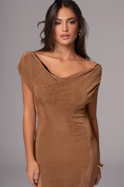 Black/Brown Classic Elegance Reversible Maxi Dress*JLUXLABEL Discount