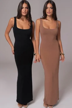 Black/Pecan Keidi Reversible Maxi Dress*JLUXLABEL Hot