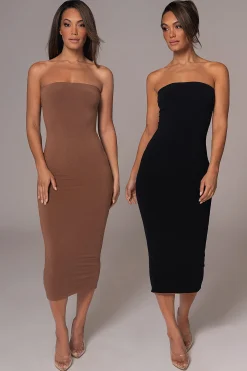 Black/Pecan Shelley Reversible Maxi Dress*JLUXLABEL Hot