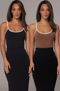 Black/Pecan Tash Reversible Cami Top*JLUXLABEL Best