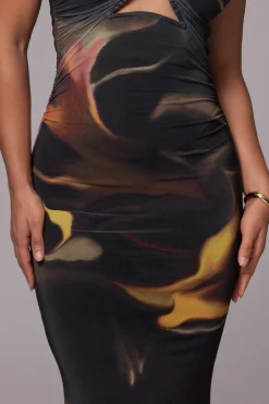 Black/Yellow Bethany Strapless Maxi Dress*JLUXLABEL Fashion