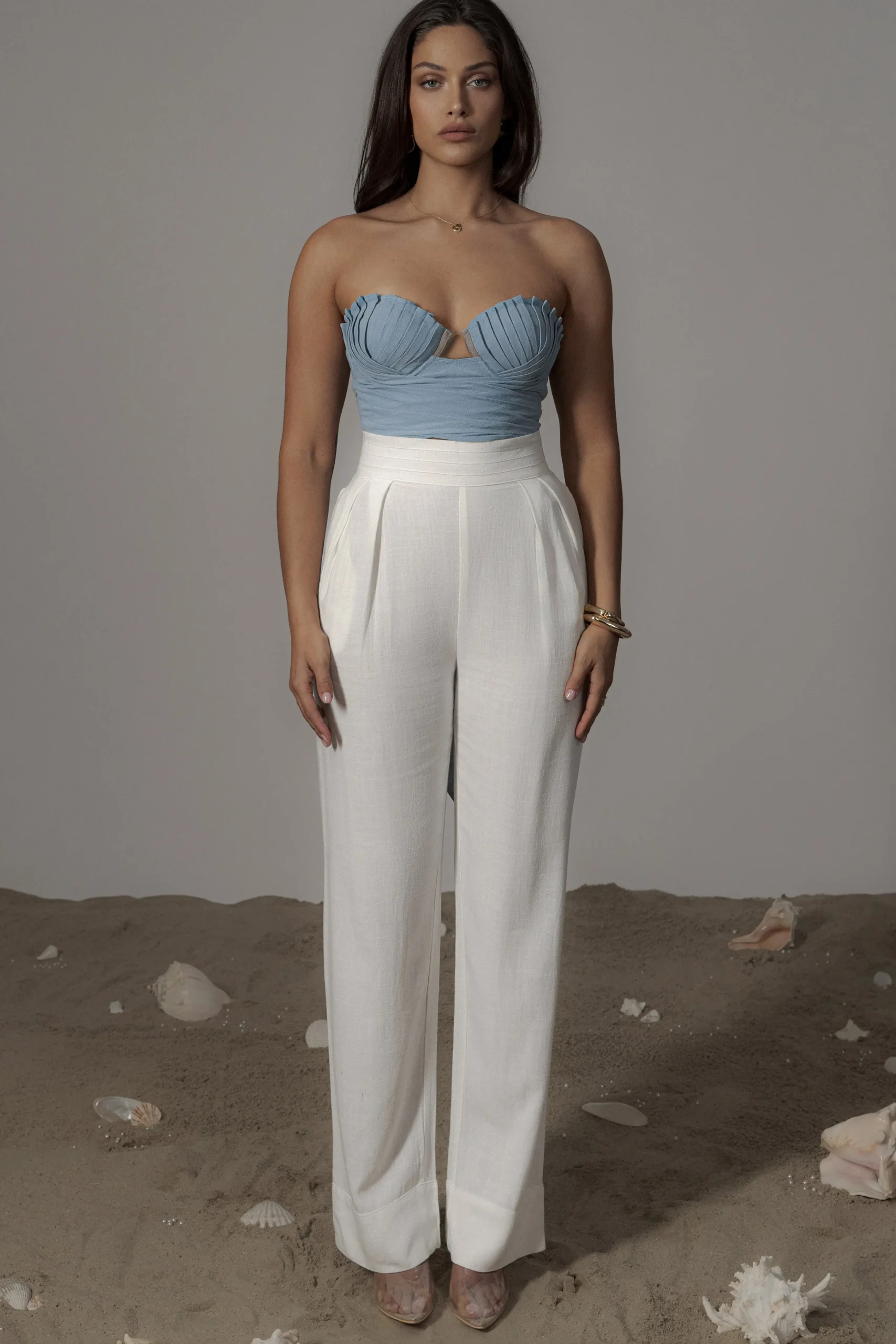 Blue Arielle Bustier Top*JLUXLABEL New