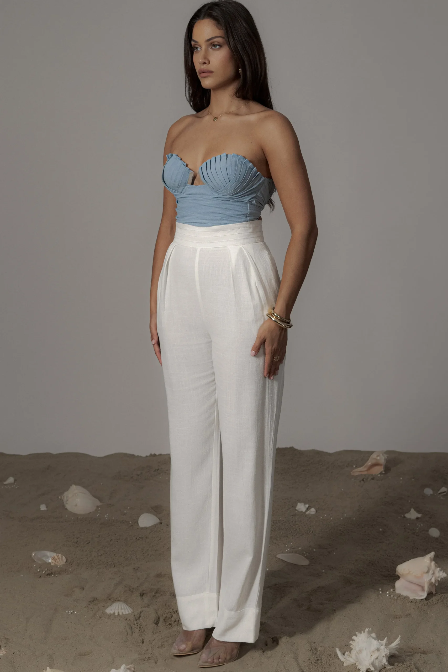 Blue Arielle Bustier Top*JLUXLABEL New