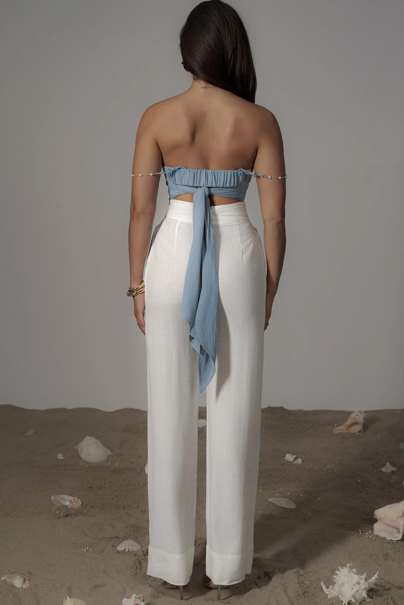 Blue Arielle Bustier Top*JLUXLABEL New