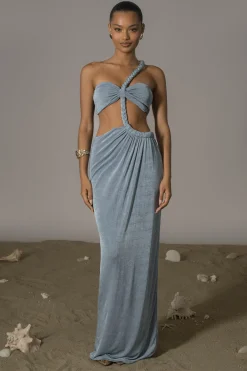 Blue Ema One Shoulder Maxi Dress*JLUXLABEL Fashion
