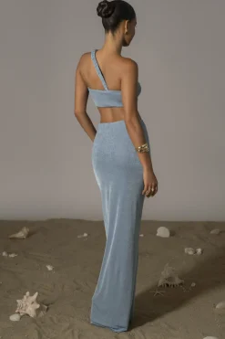 Blue Ema One Shoulder Maxi Dress*JLUXLABEL Fashion