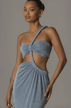 Blue Ema One Shoulder Maxi Dress*JLUXLABEL Fashion