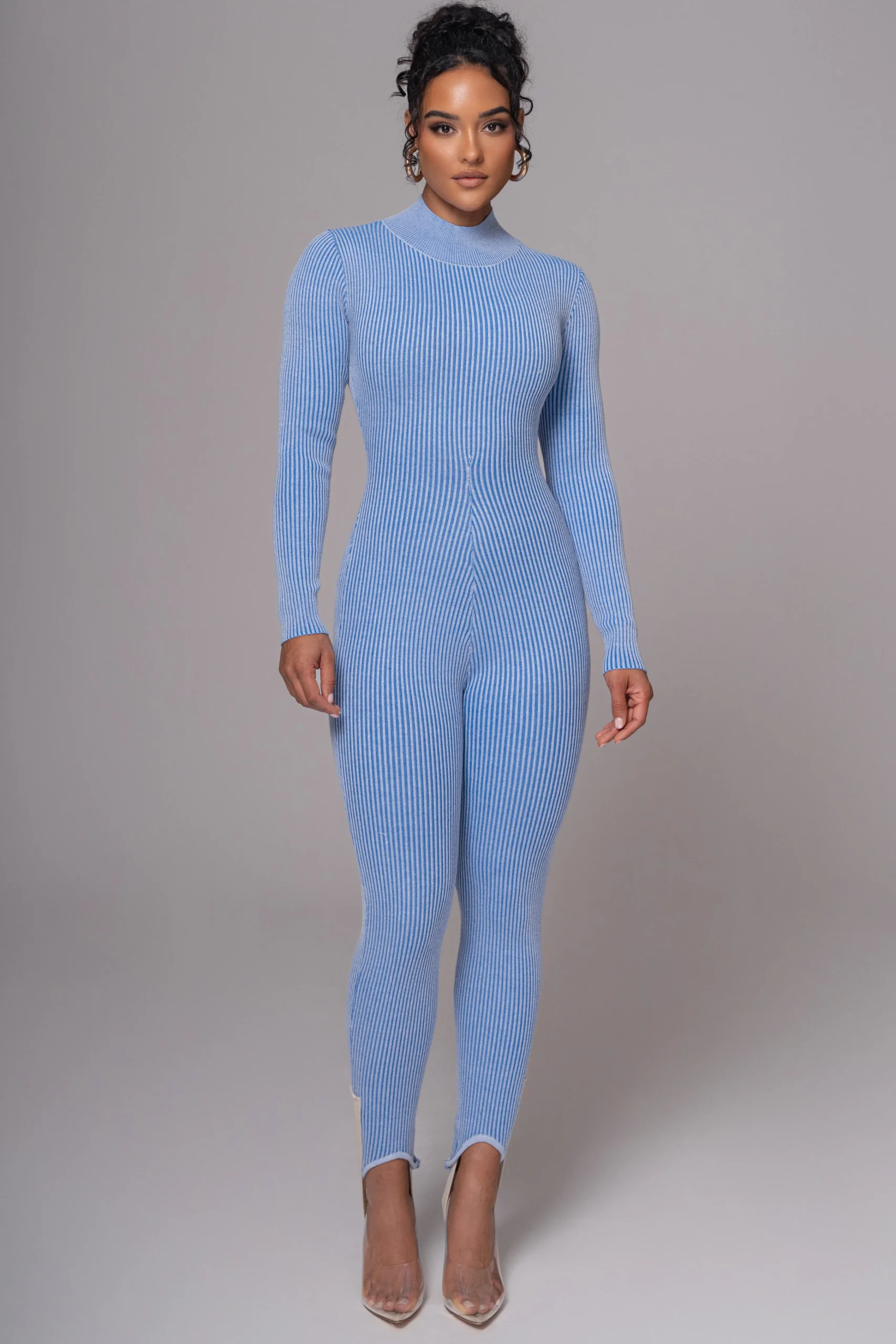 Blue In Control Stirrup Jumpsuit*JLUXLABEL Online