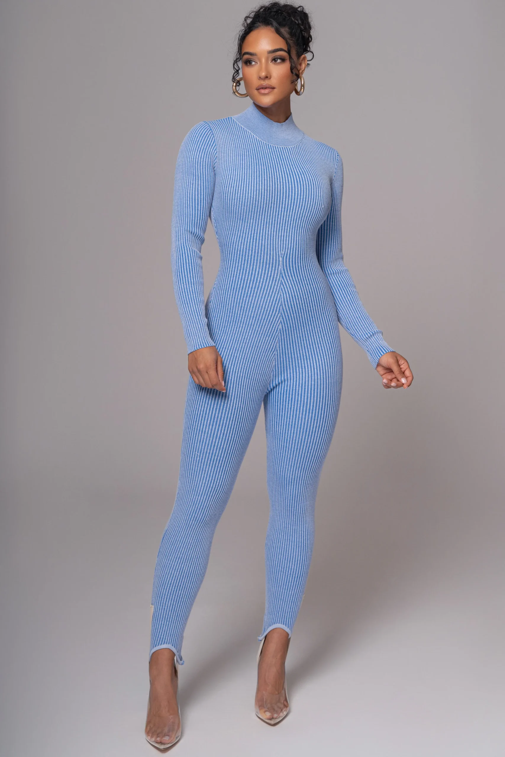 Blue In Control Stirrup Jumpsuit*JLUXLABEL Online