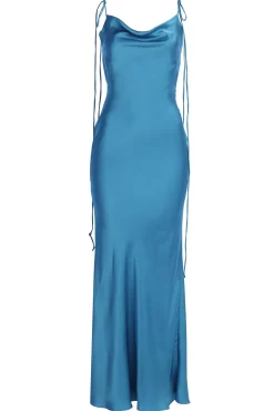 Blue Irresistible Satin Maxi Dress*JLUXLABEL Outlet