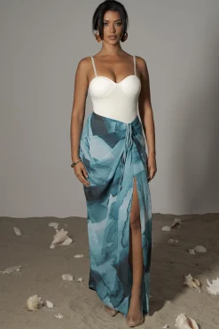 Blue Print Noelia Printed Skirt*JLUXLABEL Hot