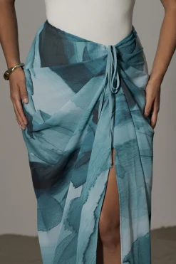 Blue Print Noelia Printed Skirt*JLUXLABEL Hot